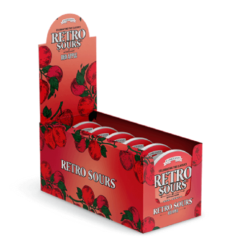 Iconic Candy Retro Sours Red Apple Candy Tins  Iconic Candy Retro Sours Red Apple Candy Tins