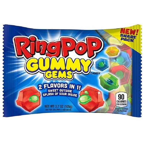 Ring Pop Gummy Gems 16 - 3.7 oz packs 
