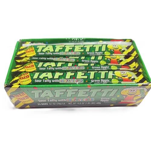 Toxic Waste Green Apple Taffetti