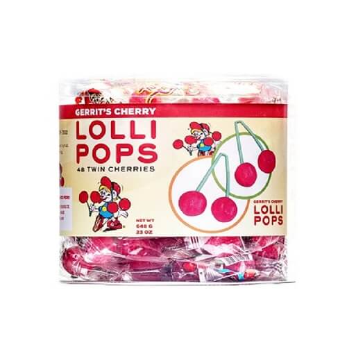 Twin Cherry Lollipops ~ 48 Count  Twin Cherry Lollipops ~ 48 Count