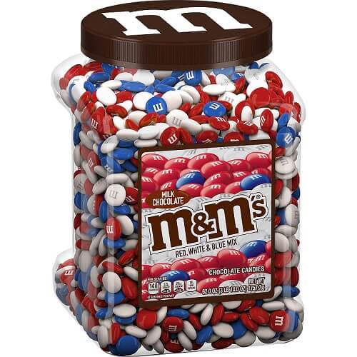 Red, White, & Blue M&M ~ 62oz Jar