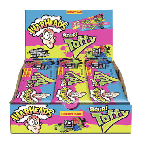 Warheads Sour Taffy Bars 2in1  Warheads Sour Taffy Bars 2in1