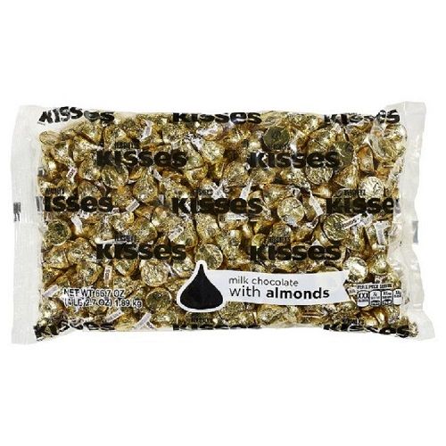 Hershey Gold Kisses with Almonds ~4.1lb Bag