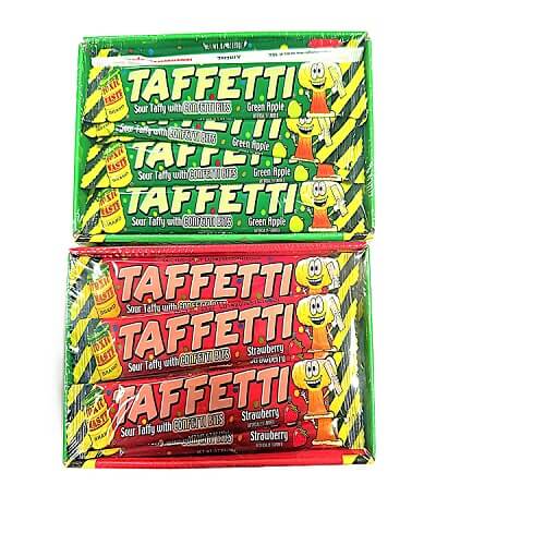 Toxic Waste Green Apple and Strawberry Taffetti