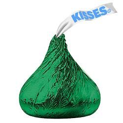 Hershey Green Kisses 200 Count Bag