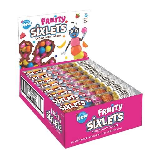 Fruity Sixlets 12 Ball Tube Fruity Sixlets 12 Ball Tube