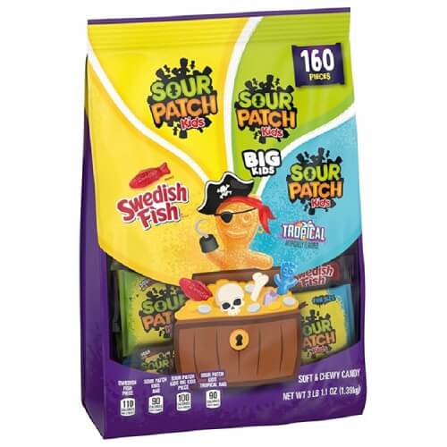 Sour Patch Kids and Swedish Fish Halloween Treat Packs ~ 160ct.  Sour Patch Kids and Swedish Fish Halloween Treat Packs ~ 160ct.