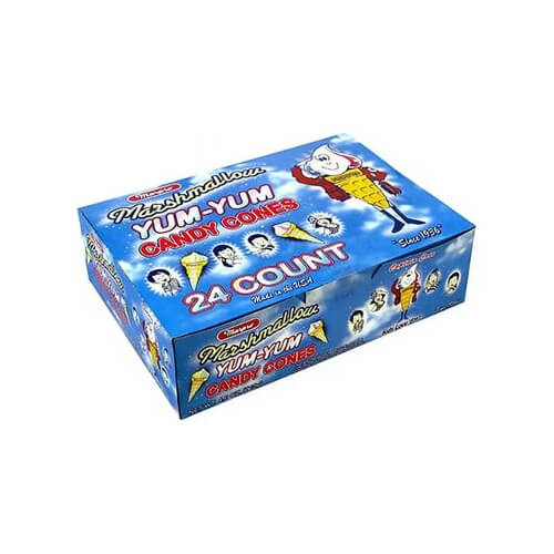 Marshmallow Candy Cones ~ 1/24ct. Box