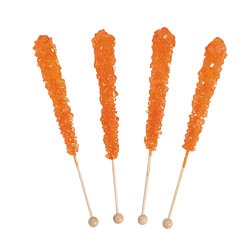 Orange Rock Candy Sticks 