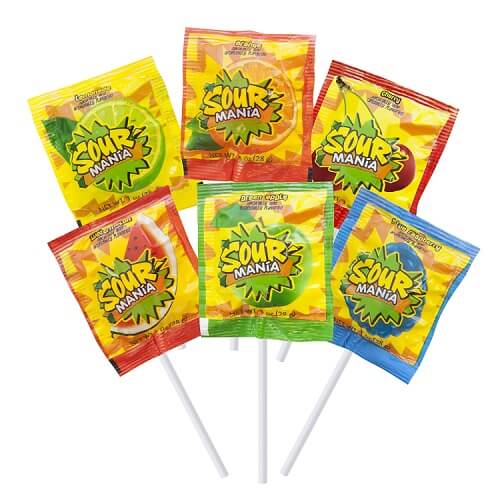 Sour Mania Lollipops