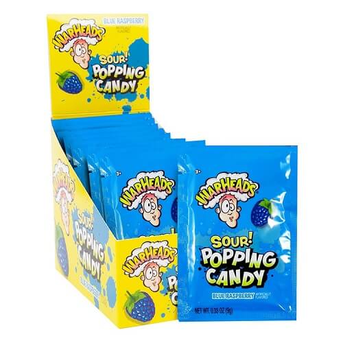 Warheads Sour Blue Raspberry Popping Candy   Warheads Sour Blue Raspberry Popping Candy