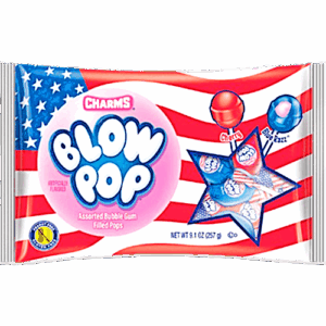 Charms Flag Blow Pops ~ 9.1oz Bag