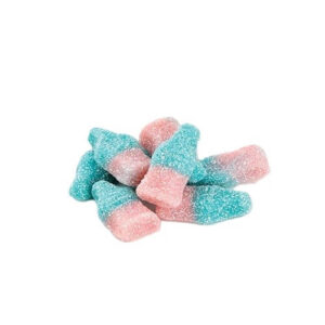 Small Blue and Pink Gummy Bottles - 6.6lb Bag