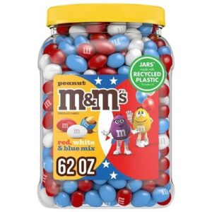 Red, White, & Blue Peanut M&M ~ 62oz. Jar