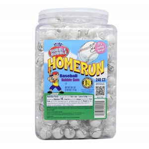 Dubble Bubble Home Run Baseball Gum~240 Piece Tub