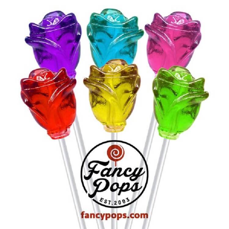 Fancy Assorted Rose Pops ~ 100 Count