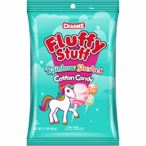Fluffy Stuff Rainbow Sherbet Cotton Candy - 12 Count