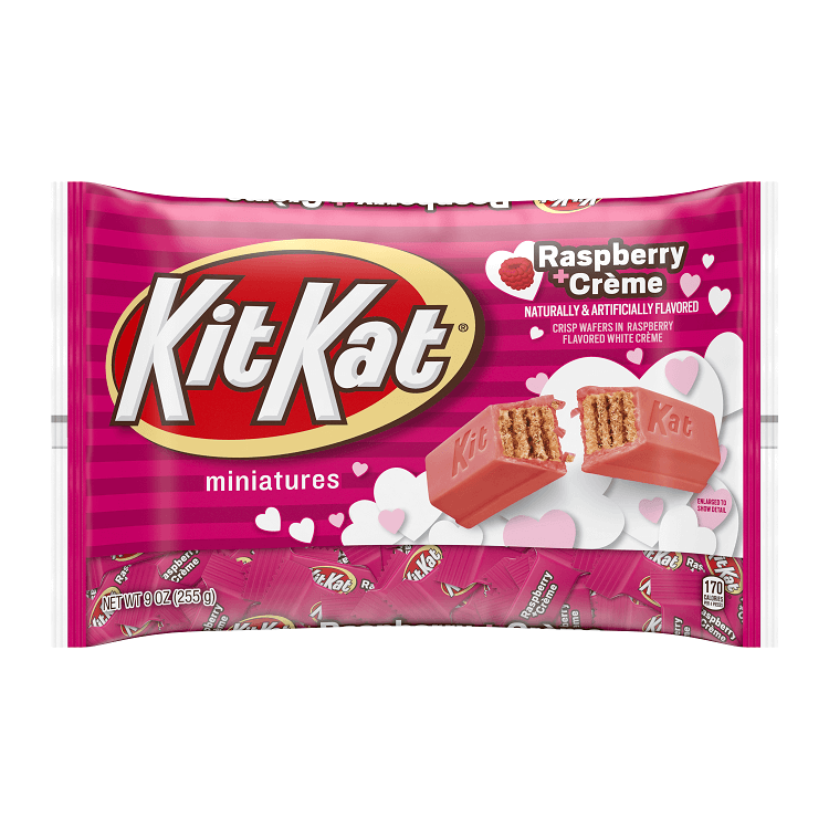 Valentine Raspberry & Creme Kit Kat Miniatures