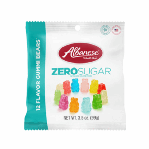 Albanese Zero Sugar Assorted Gummi Bears ~ 12-3.5oz Peg Bags