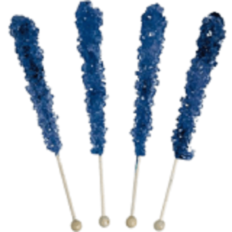 Navy Blue Rock Candy Sticks