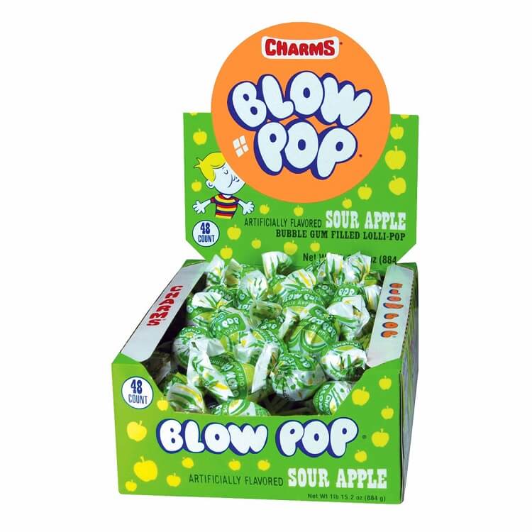 Charms Sour Apple Blowpops