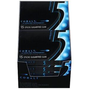 Wriglely's 5 Sugar Free Gum Cobalt Cooling Peppermint ~ 10ct
