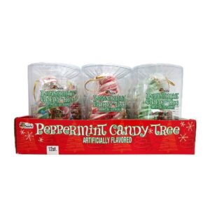 Decorated Peppermint Candy Trees 12-Piece Box