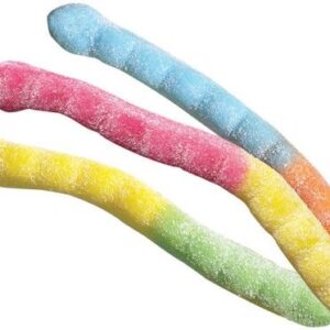 Albanese Assorted Neon Sour Gummi Worms ~ 4.5lb Bag
