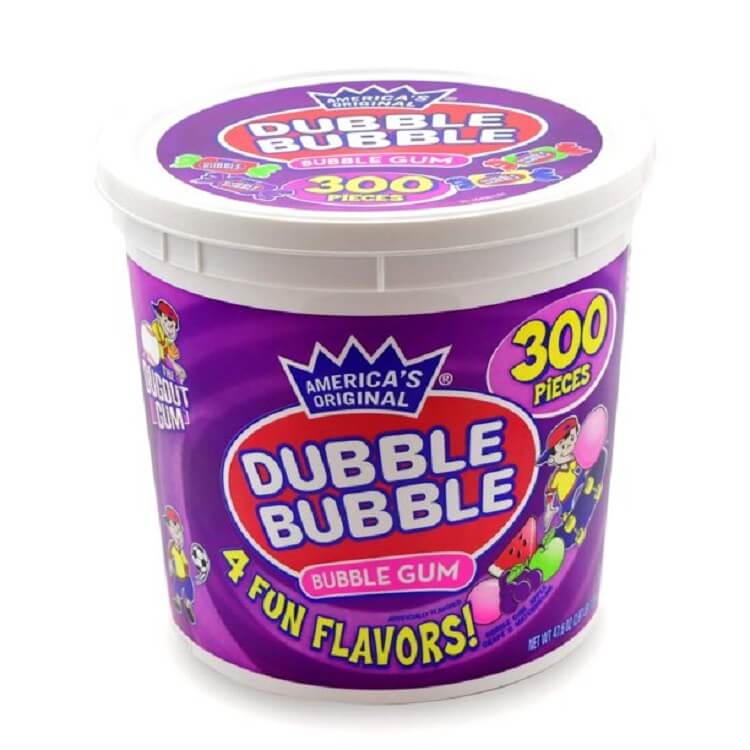 Dubble Bubble 4 Flavor~ 300 Piece Tub