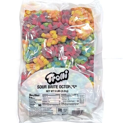 Trolli Sour Brite Gummy Octopus - 5lb Bag