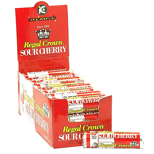 Regal Crown Sour Cherry Candy 24 Count