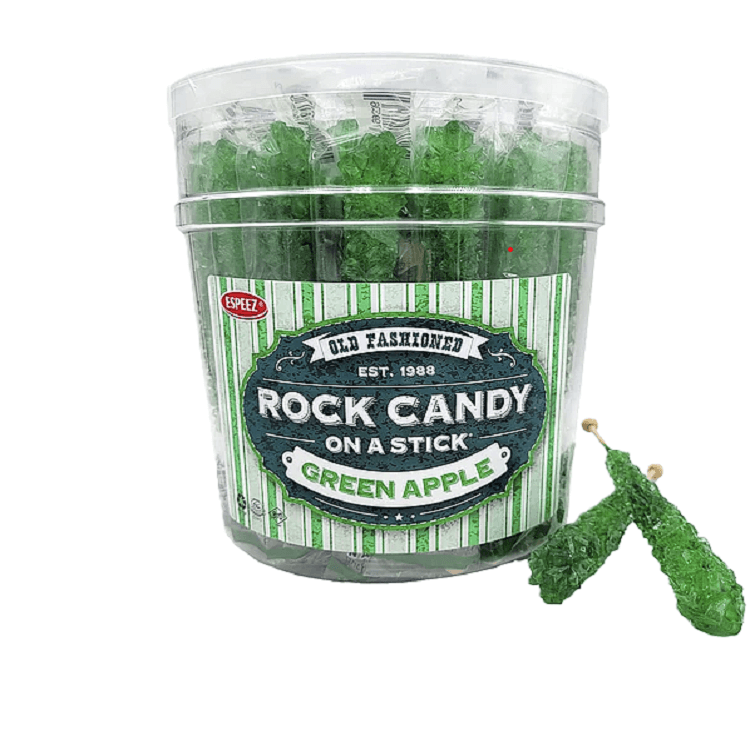 Dark Green Rock Candy Sticks