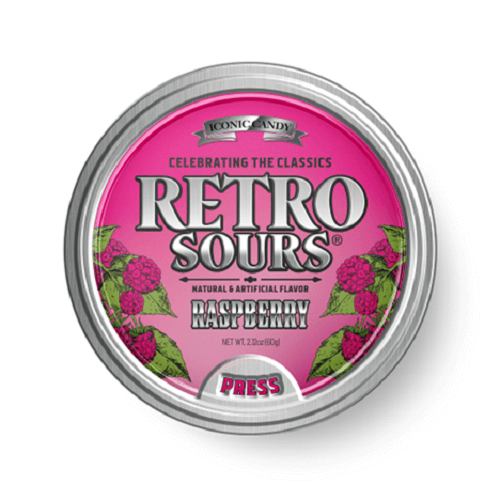 Iconic Candy Retro Sours Raspberry Candy Tins | Sour Candy ...