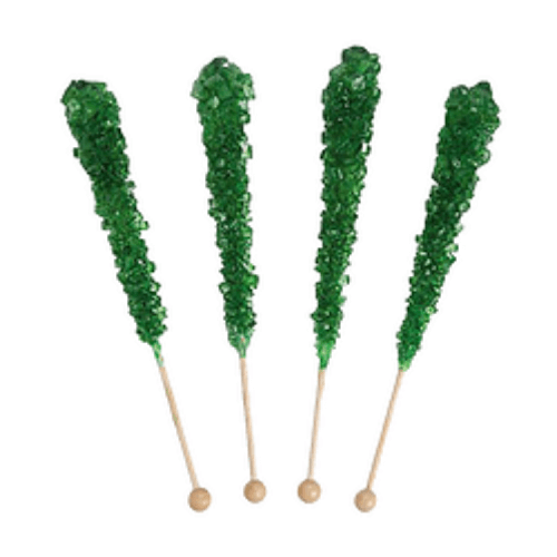 Dark Green Rock Candy Sticks