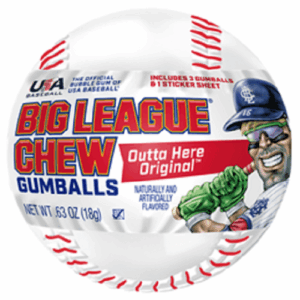 Big League Chew Gum Filled Baseballs