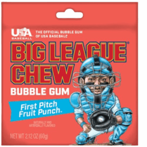 Big League Chew Fruit Punch~ 12 - 2.12oz Pouches  