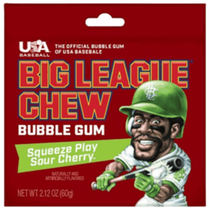 Big League Chew Sour Cherry~ 12 - 2.12oz Pouches 
