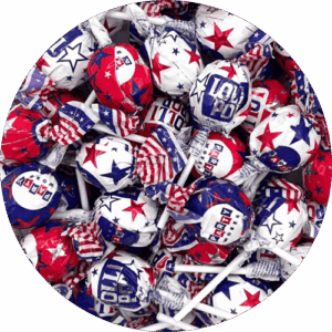 Patriotic Assorted Ball Lollipops